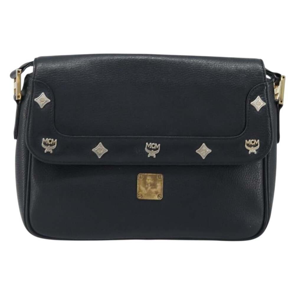MCM Leather Shoulder Bag Black